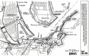 Early map of Stockton in 1904