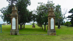 Memorial gates, Lynn Oval, Stockton