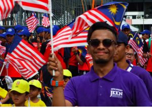 Walking Kuala Lumpur Malaysian National Day